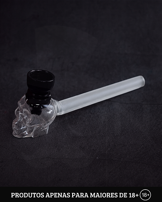 Pipe de Vidro - Caveira Transparente - DK