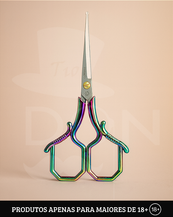 Tesoura Kush Round Rainbow/Silver - Abduzido