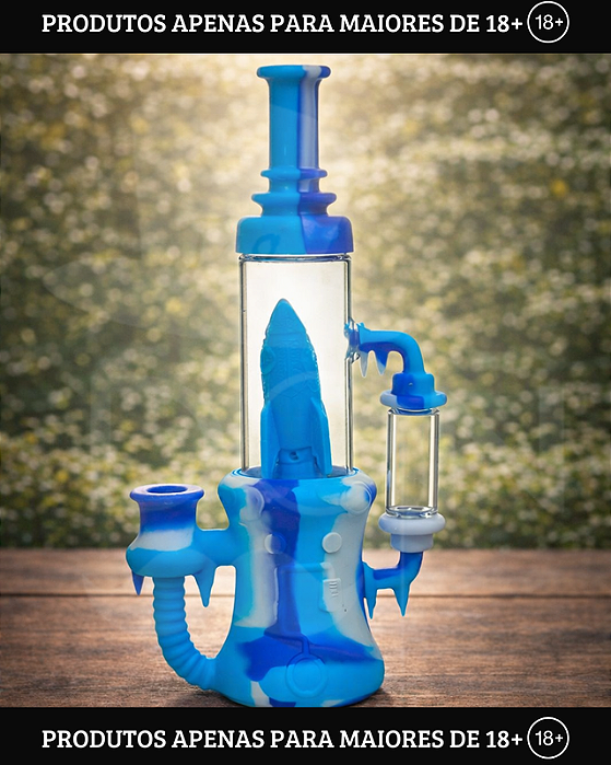 Bong Silicone e Vidro Rocket - Silitoy