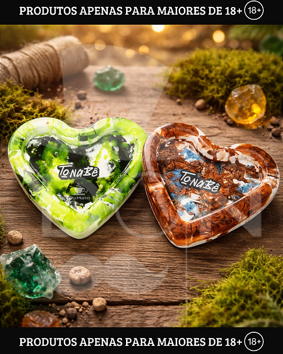 Cinzeiro de Resina Coração - Tonabe