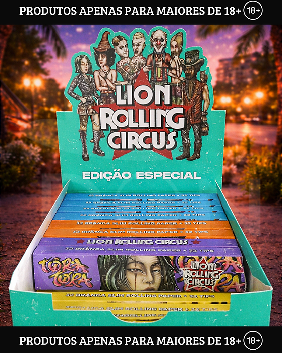 Seda Branca Slim Rolling + Tips (Com Piteira) - Lion Circus