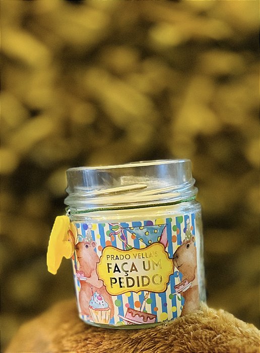 Vela Faça um Pedido - Bolo de aniversário