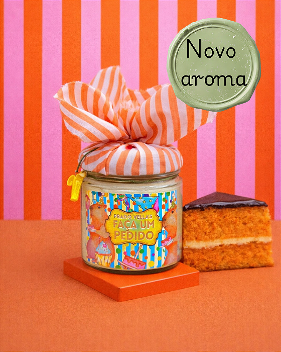 Vela Faça um Pedido - Bolo de Cenoura