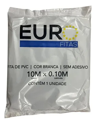 Fita PVC Branca Isolamento Ar Condicionado Split 100mm x 10m
