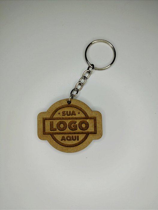 Chaveiros em mdf cru personalizados a laser com sua marca