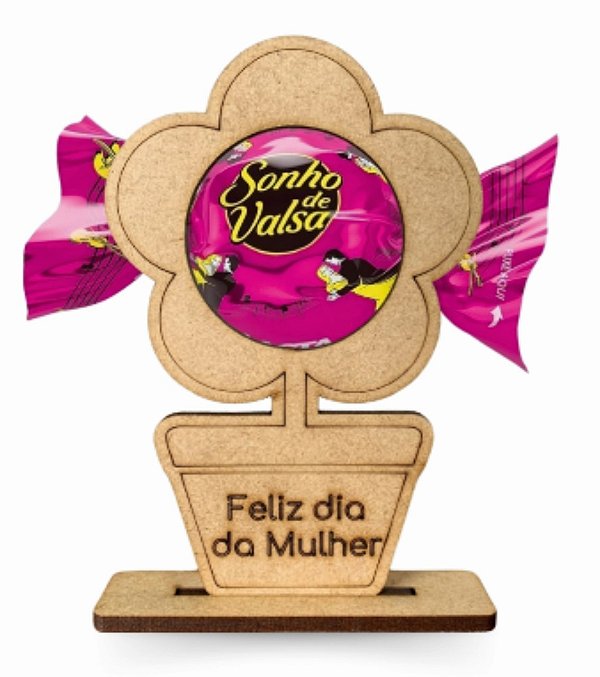 Dia das Mulheres -Porta Bombom vasinho de flor