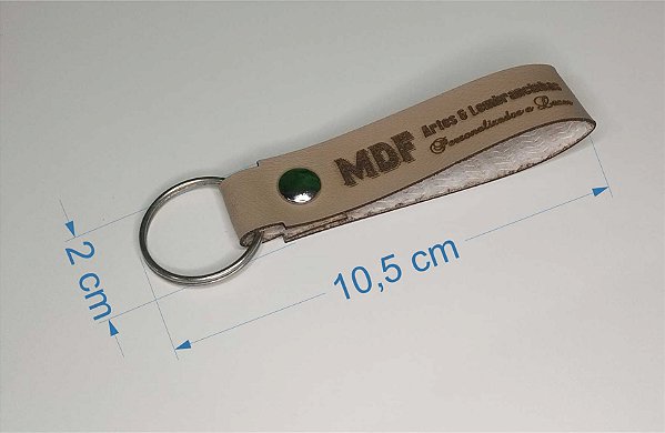 Chaveiro em couro personalizado a laser