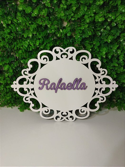 Placa de porta com nome em mdf personalizado 30cm x 22cm