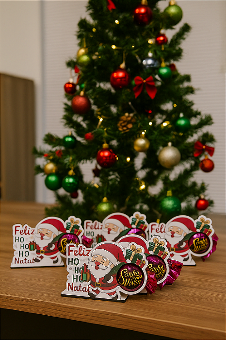 Lembrancinha Porta Bombom de Natal em mdf - NÃO ACOMPANHA O BOMBOM