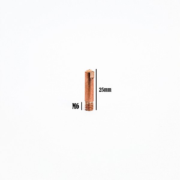 TUBO DE CONTATO 1,0MM - 25MM X M6 (MOD. XA013)