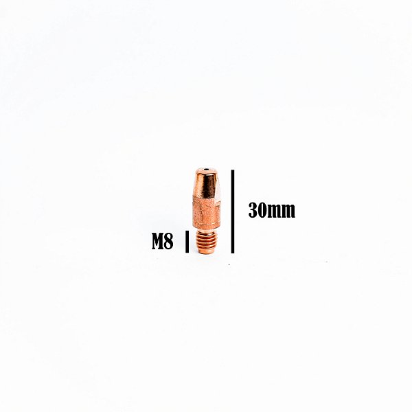 TUBO DE CONTATO 1,6MM - 30MM X M8 CUCRZR (MOD. MA144)