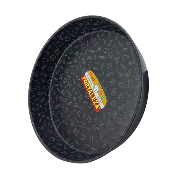 Assadeira Redonda Black Fortaleza 30cm, 3.7L - Preta