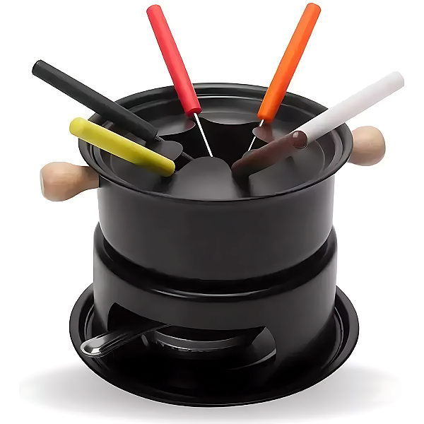 Conjunto De Fondue Fratelli 13 Peças - Preto