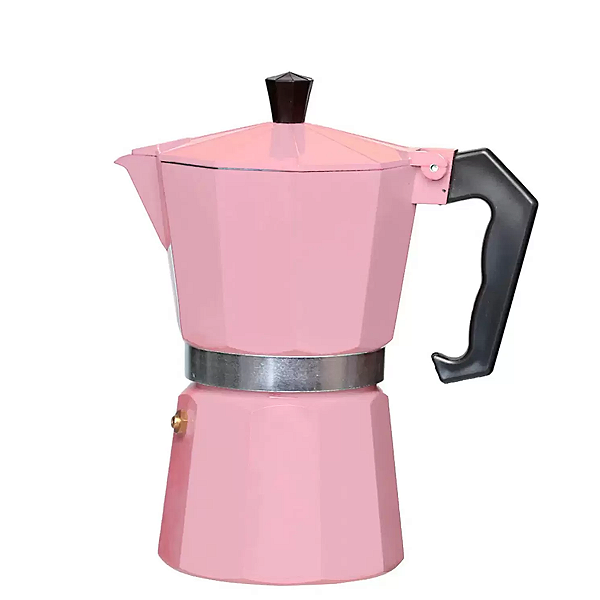 Cafeteira Italiana de Alumínio ECOs Rosa - 300ml