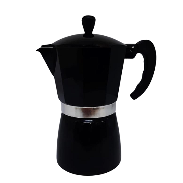 Cafeteira Italiana de Alumínio ECOs Preta - 300ml