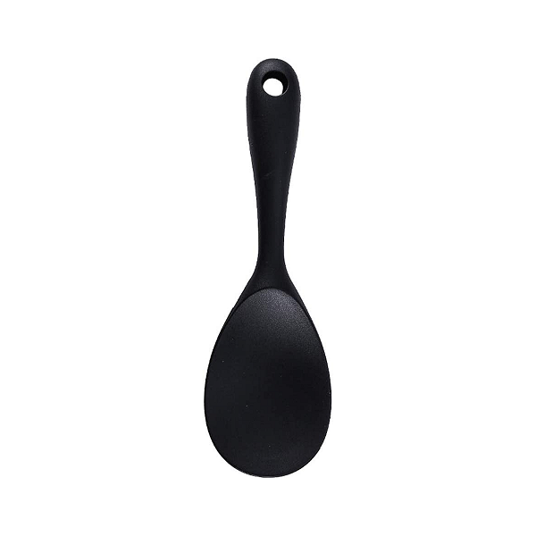 Colher De Silicone Preta 22cm - Em Casa Tem