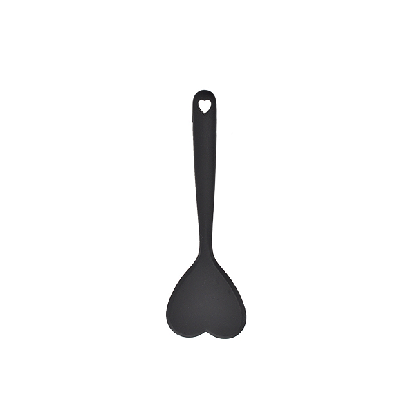 Espátula De Silicone Coração Preto 28cm - Em Casa Tem
