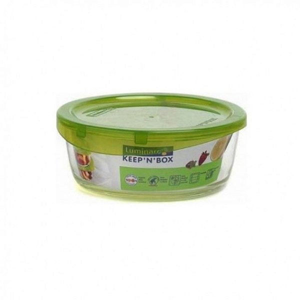 Pote redondo de vidro saudável 500ml