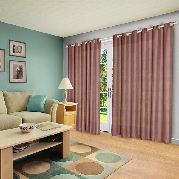 Cortina Milao Blackout em Tecido para Varao Ate 2m Quarto, Sala Cozinha 280X230