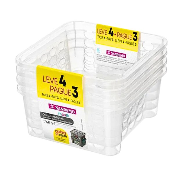 Cestas Empilhavel Plastico Sanremo