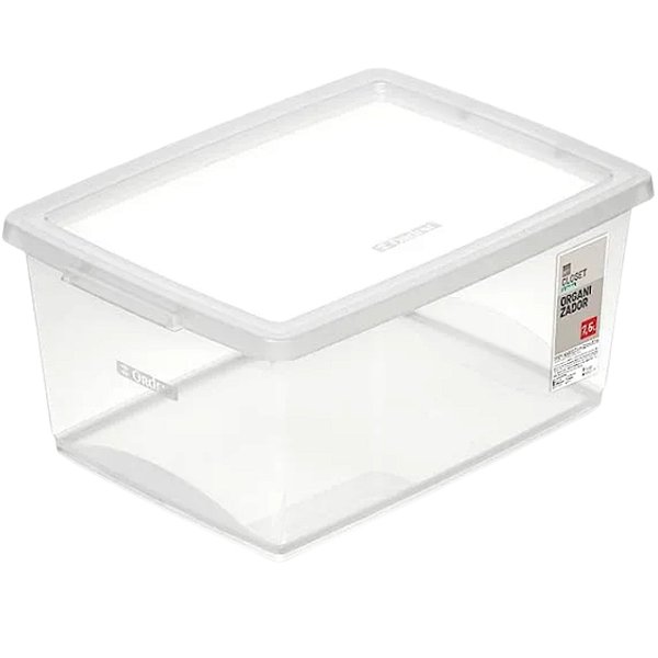 Caixa Organizadora Cristal com Trava 7,5L