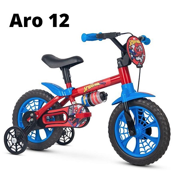 Bicicleta aro 12 rodinhas spider man homem aranha original