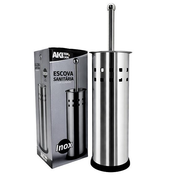 Escova Sanitaria Com Suporte Inox Aki Tem Casa