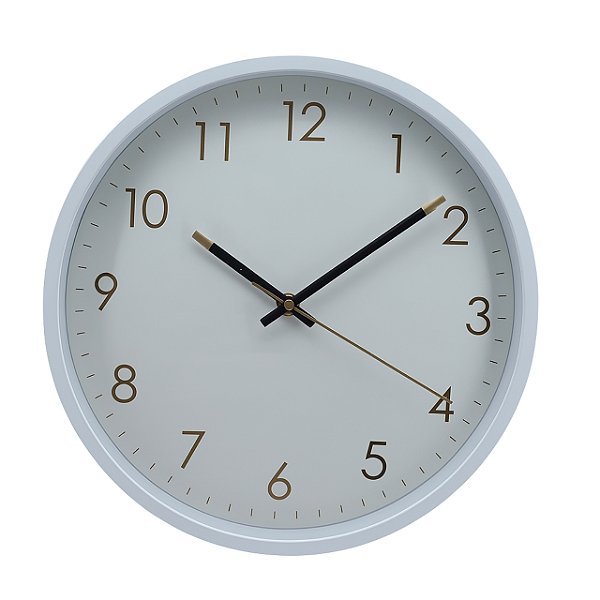 Relogio Parede Analogico Decoração Sala Escritorio 30cm Sortido Plastico