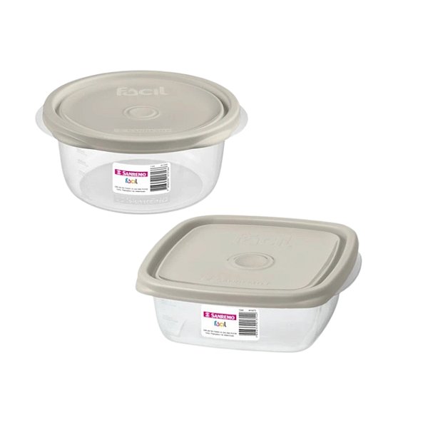 Pote Sanremo Plastico Retangular Redondo 620ml