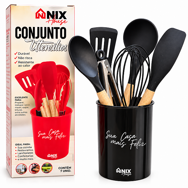 Conjunto De Utensilios 7 Peças Cor Sortida