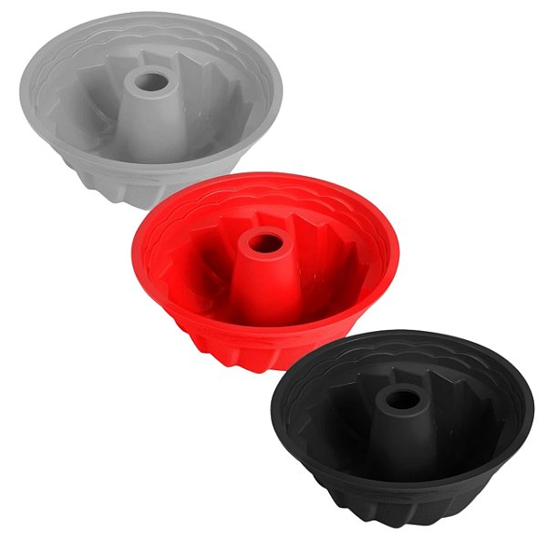 Forma Para Bolo  Silicone Furo no Meio 16cm Varias Cores
