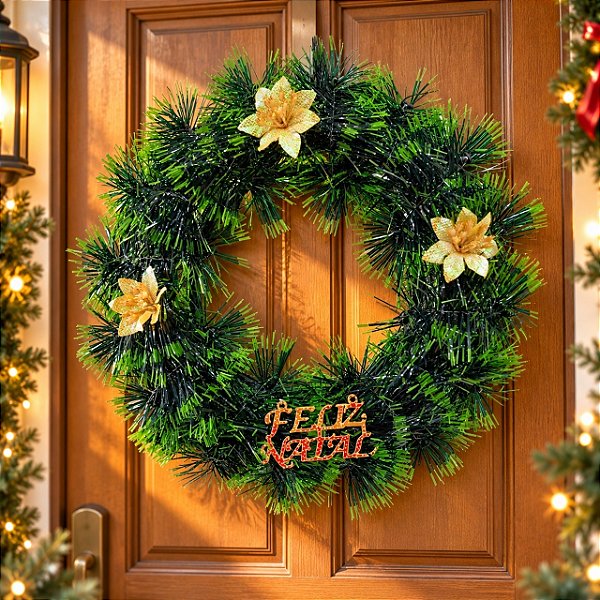 Guirlanda Feliz Natal Enfeite Natalino