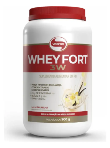Whey Fort 3W Pote 900g – Baunilha