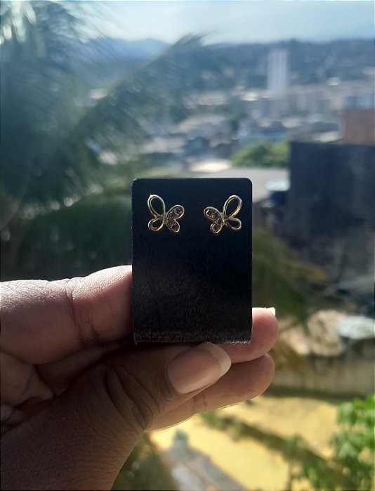 Brinco Borboleta Pequeno Semijoias