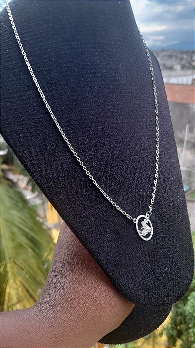 Cordão São Jorge Aço Inoxidável Hipoalérgico