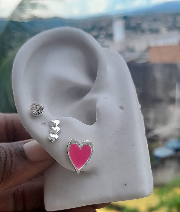 Cartela Trio Brinco Folheado Antialérgico