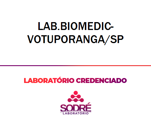 Exame Toxicológico - Votuporanga-SP - LAB.BIOMEDIC-VOTUPORANGA/SP (C.N.H, Empregado CLT, Concurso Público)