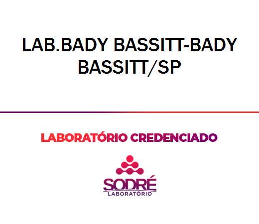 Exame Toxicológico - Bady Bassitt-SP - LAB.BADY BASSITT-BADY BASSITT/SP (C.N.H, Empregado CLT, Concurso Público)