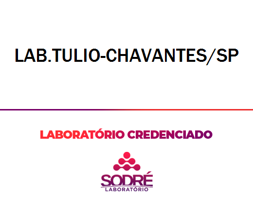 Exame Toxicológico - Chavantes-SP - LAB.TULIO-CHAVANTES/SP (C.N.H, Empregado CLT, Concurso Público)