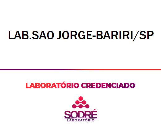 Exame Toxicológico - Bariri-SP - LAB.SAO JORGE-BARIRI/SP (C.N.H, Empregado CLT, Concurso Público)