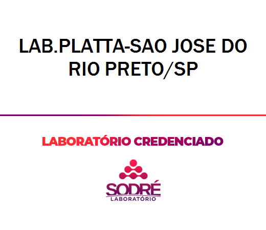 Exame Toxicológico - Sao Jose Do Rio Preto-SP - LAB.PLATTA-SAO JOSE DO RIO PRETO/SP (C.N.H, Empregado CLT, Concurso Público)