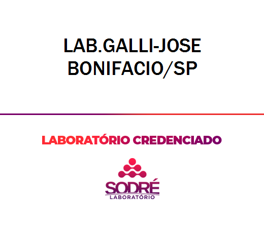 Exame Toxicológico - Jose Bonifacio-SP - LAB.GALLI-JOSE BONIFACIO/SP (C.N.H, Empregado CLT, Concurso Público)