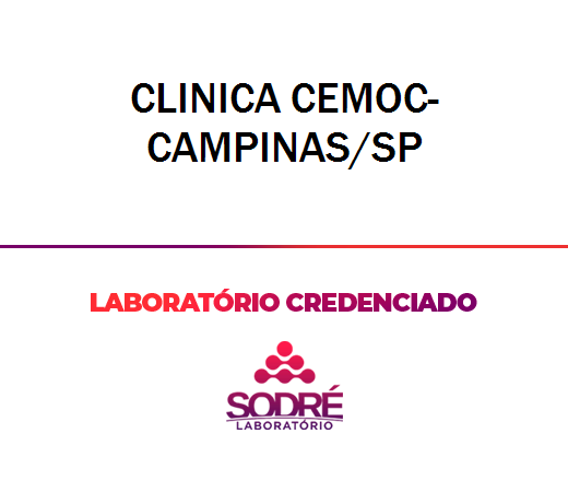 Exame Toxicológico - Campinas-SP - CLINICA CEMOC-CAMPINAS/SP (Coleta Somente CLT - Empresa) (Empregado CLT)