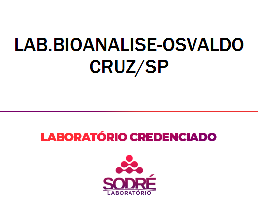 Exame Toxicológico - Osvaldo Cruz-SP - LAB.BIOANALISE-OSVALDO CRUZ/SP (C.N.H, Empregado CLT, Concurso Público)