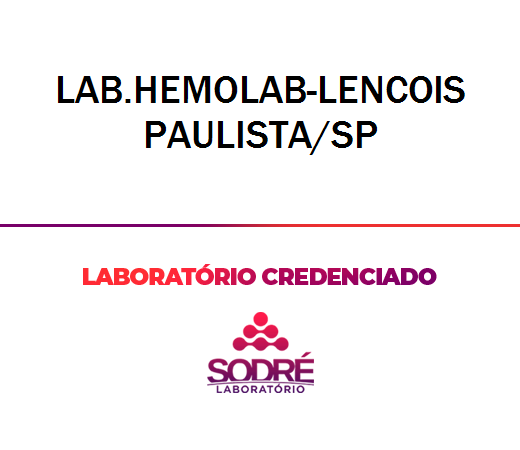 Exame Toxicológico - Lencois Paulista-SP - LAB.HEMOLAB-LENCOIS PAULISTA/SP (C.N.H, Empregado CLT, Concurso Público)