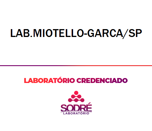 Exame Toxicológico - Garca-SP - LAB.MIOTELLO-GARCA/SP (C.N.H, Empregado CLT, Concurso Público)