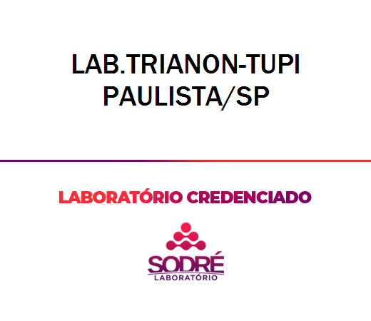 Exame Toxicológico - Tupi Paulista-SP - LAB.TRIANON-TUPI PAULISTA/SP (C.N.H, Empregado CLT, Concurso Público)