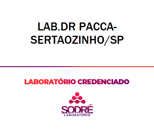 Exame Toxicológico - Sertaozinho-SP - LAB.DR PACCA-SERTAOZINHO/SP (C.N.H, Empregado CLT, Concurso Público)