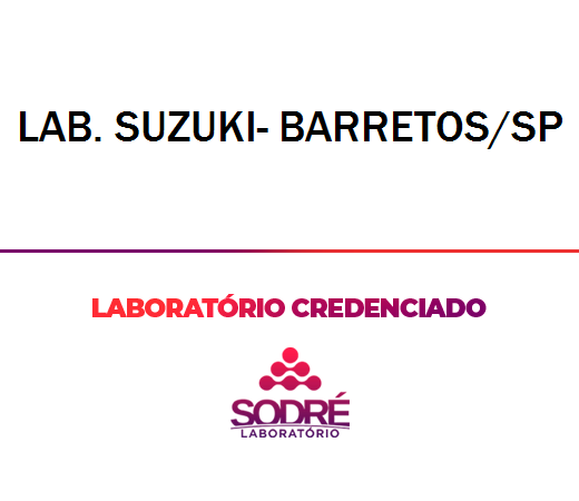 Exame Toxicológico - Barretos-SP - LAB. SUZUKI- BARRETOS/SP (C.N.H, Empregado CLT, Concurso Público)