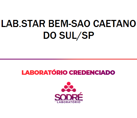 Exame Toxicológico - Sao Caetano Do Sul-SP - LAB.STAR BEM-SAO CAETANO DO SUL/SP (C.N.H, Empregado CLT, Concurso Público)